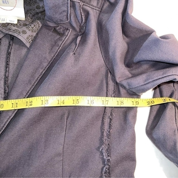 Anthropologie EUC Hei Hei Delaine Blazer Soft exposed Seams Button Cuff 10 - Picture 12 of 15